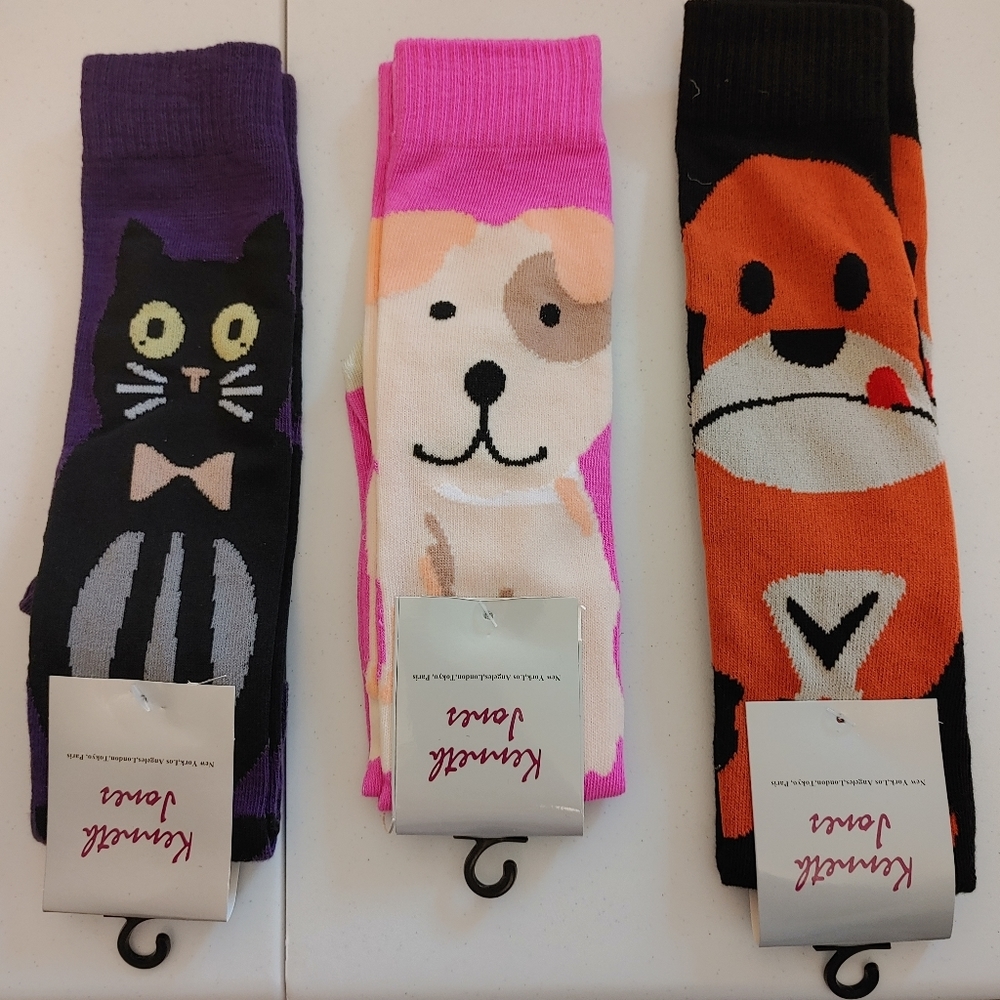 Animal Print Socks x3 Pairs